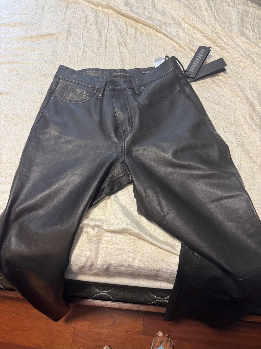 Banana Republic Black Men's Bootcut Leather Jeans